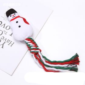 Pet Supplies Christmas Series Molar Teeth Cleaning Cute Cartoon Dog Training Bite Toys (Option: Snowman)