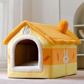 Dog Autumn And Winter Pet Cat Sponge Nest Teddy Closed (Option: Rabbit Radish-L)