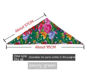 Country Style Pet Triangular Scarf Dogs And Cats Bib Scarf Ornament Funny Photography Headscarf (Option: Green-Average Size)