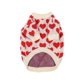 Schnauzer Small Dog Cat Knitted Sweater (Option: Red Heart-S)