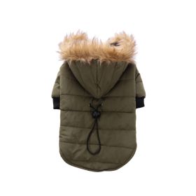 Popular Pet Clothes Winter Clothing Coat (Option: DZ171 Green-S)