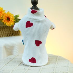 Pet Indoor And Outdoor Dog Cat Clothes Bottoming Shirt (Option: White-S)