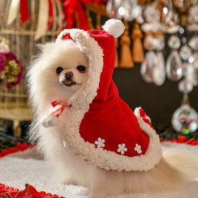 Pet Dog Christmas Holiday Cloak (Option: Red-Small Size)