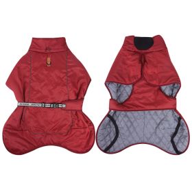 Thick Warm Pet Dog Clothes (Option: Wine Red-4XL)