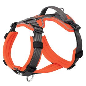 Breathable Reflective Explosion-proof Vest Dog Harness (Option: Orange-M)