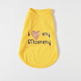 Fashion Personalized Dog Cartoon Vest (Option: Yellow-S)