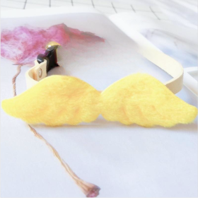 Dogcat Collar Bell Angel Wings Adjustable Collar (Option: Yellow-S Code)