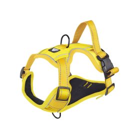 Pet Harness Reflective Commuter Chest Back Explosion-proof Hand Holding Rope Dog Leash (Option: Yellow-L)