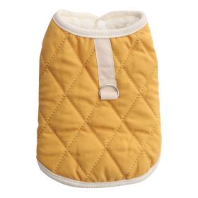 Autumn And Winter Schnauzer Teddy Bichon Vest Small Dog Pet Coat (Option: Yellow-L)