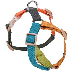 Fresh Six-color H-shaped PET's Chest-back (Option: Orange Blue-XL)